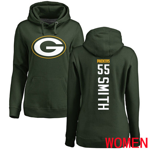 Green Bay Packers Green Women #55 Smith Za Darius Backer Nike NFL Pullover Hoodie Sweatshirts